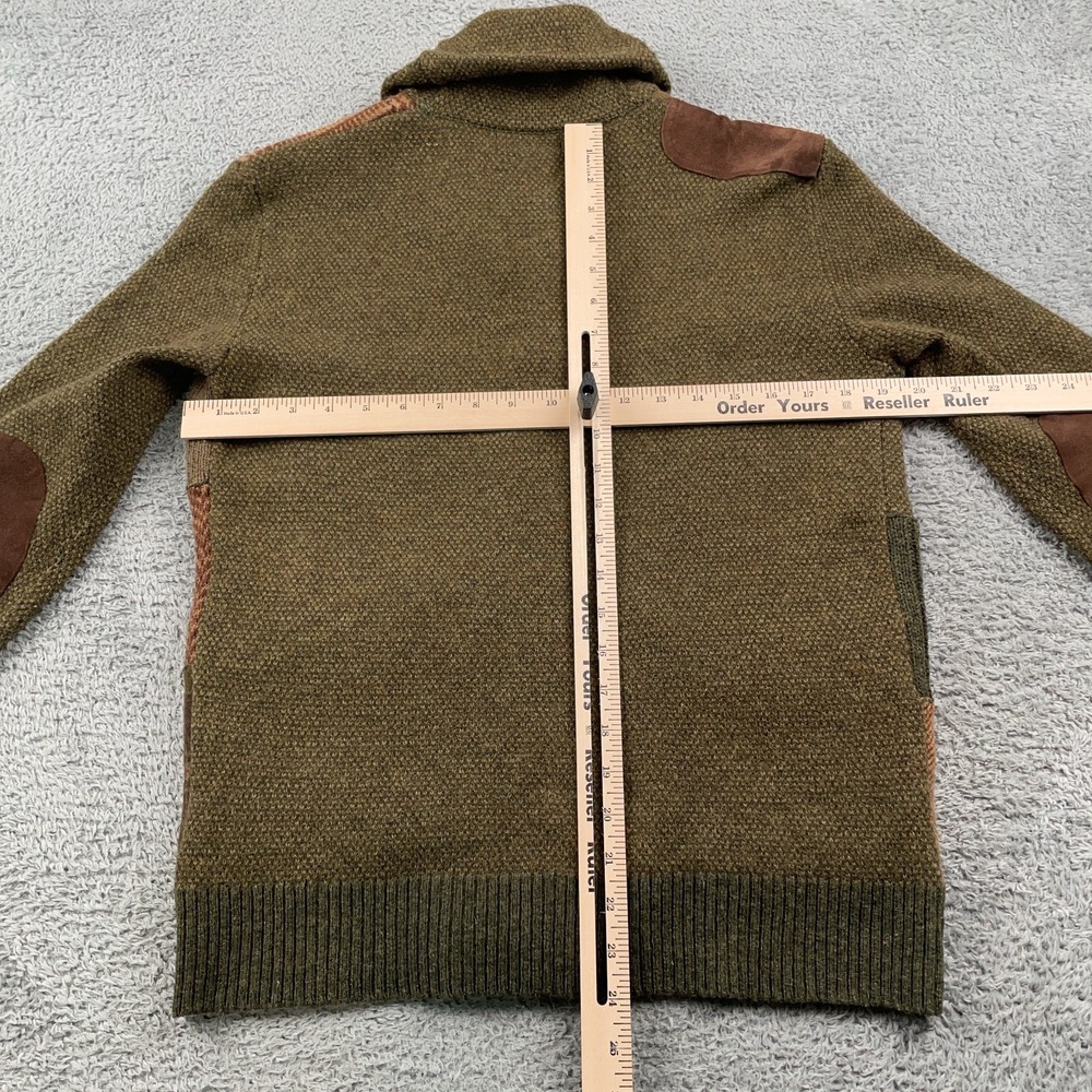 Polo Ralph Lauren Sweater Mens Small Patchwork Shawl Collar Cardigan Equestrian - Picture 6 of 13